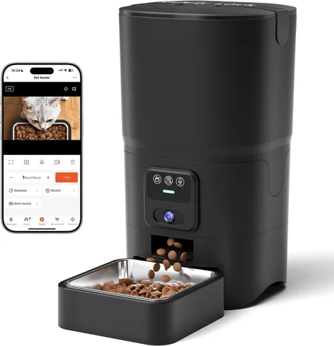 Miniatura 11 de PAPIFEED Comederos Automáticos Inteligentes para Gatos Comedero para Mascotas: Comedero WiFi para Mascotas con Control de APP para Alimentación