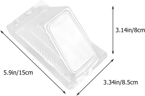Miniatura 3 de DOITOOL 100pcs Sandwich Contenedores Plástico Sandwich Box Plástico Sandwich Triángulo Bolsa