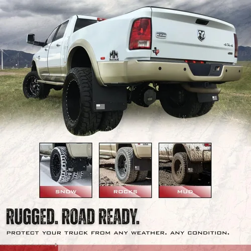 Miniatura 4 de REK GEN 'Merica Mud Flaps Dually (bandera negra)