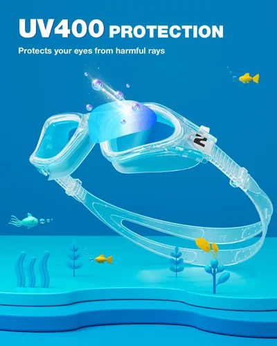 Miniatura 2 de ZIONOR Gafas de Natación para Niños, G1MINI SE Gafas de Natación Antivaho para Niño Niña 6-14 A3 (Lente azul transparente - Allclear)