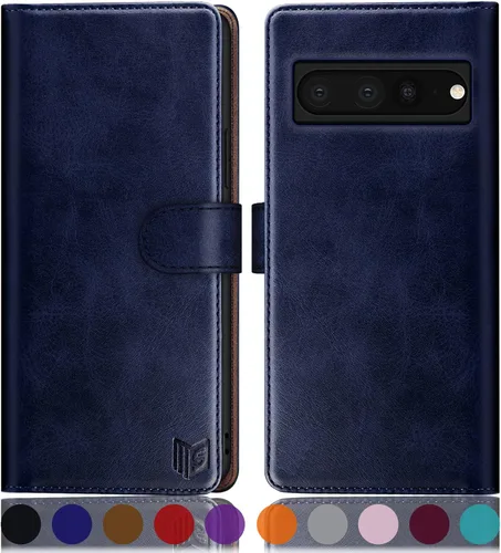 Miniatura 15 de SUANPOT Funda tipo cartera para Google Pixel 7 Pro 5G con bloqueo RFID, tarjetero de crédito, funda protectora de piel sintética con tapa para Oro