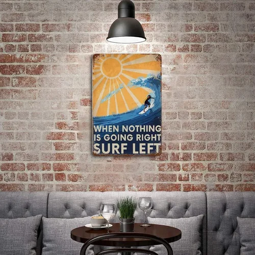 Miniatura 4 de Graman Letrero de metal con texto en inglés «When Nothing is Going Right», 8 x 5.5 pulgadas