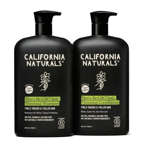 Miniatura 8 de California Naturals Re:GRO Juego de shampoo y acondicionador, contra la caída y apoyo al crecimiento del cabello, para todo tipo de cabello, vegano