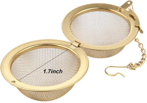 Miniatura 2 de Luckyiren Infusor de bola de té con cadena; filtro de filtro de té de malla fina de acero inoxidable de alta calidad, colador de colador, tamiz