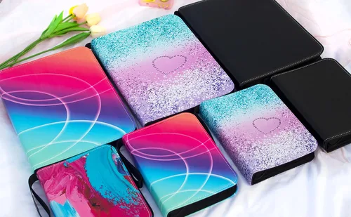 Miniatura 7 de Carpeta de tarjetas coleccionables para 4 bolsillos (480 tarjetas) con 60 fundas extraíbles, con cremallera de protección y pulsera de fácil