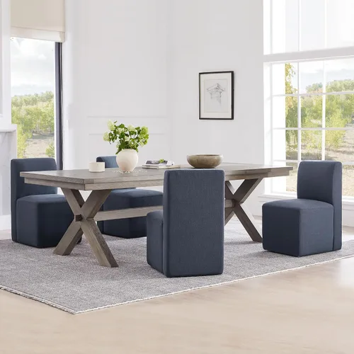 Miniatura 13 de CHITA Juego de 2 sillas de comedor con ruedas, tapizadas sin brazos, modernas sillas de comedor con rodillos para dormitorio, sala de lectura, sala
