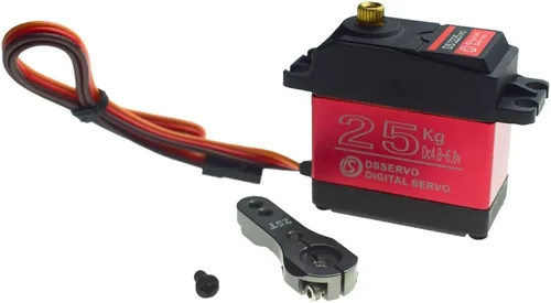 Miniatura 8 de ZOSKAY Servo de alto par de engranaje de metal estándar digital 25KG/0.13S 6.8V para autos RC 1/8 1/10 (ángulo de control 180)