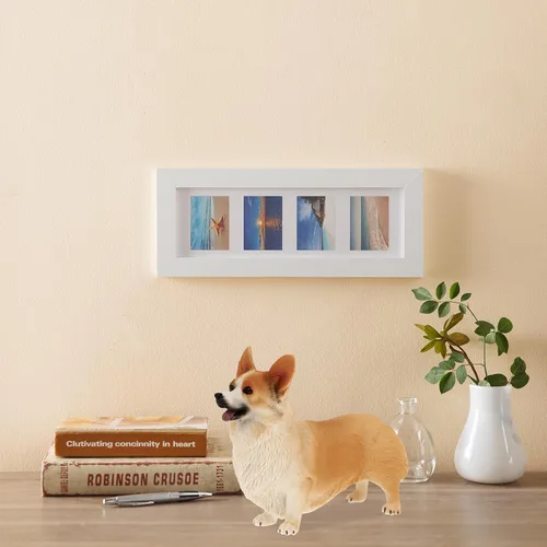 Miniatura 2 de IMIKEYA Figura de Corgi galés, mini estatua de perro de resina, estatua de perro pequeño de Corgi para pastel, escultura de estatua de animal