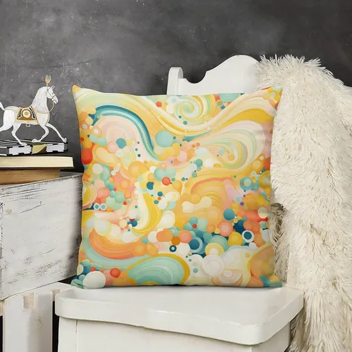 Miniatura 17 de Blue Cat in Bloom - Funda de almohada decorativa cuadrada suave con estampado de doble cara de 12 x 12 pulgadas, adorables almohadas de animales