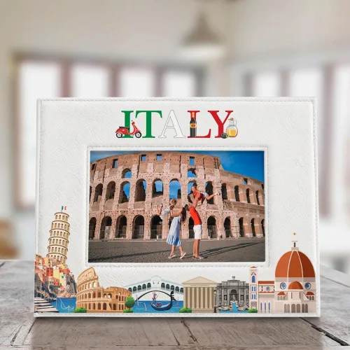 Miniatura 2 de KATE POSH Marco de fotos Italia, vacaciones familiares en Italia, regalo de boda, regalo de luna de miel (5 x 7 - horizontal)