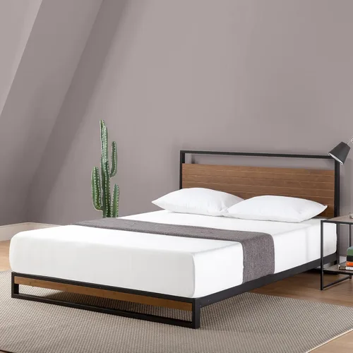 Miniatura 9 de ZINUS Suzanne - Base de cama de plataforma de metal y madera de 37 pulgadas, construcción de madera maciza y acero, no necesita somier, soporte
