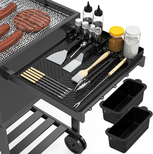 Miniatura 7 de Accesorios para parrilla Octaplay para Blackstone – Esterilla de silicona para parrilla y forros de taza de grasa (paquete de 2) – Compatible