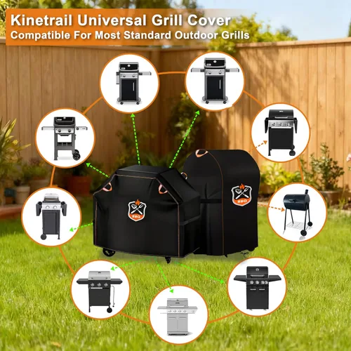 Miniatura 7 de Funda universal para parrilla de 48 pulgadas para parrilla al aire libre, impermeable, resistente a la intemperie, resistente a la decoloración