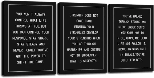 Miniatura 8 de Arte de Pared Motivacional 40 Razones para Entrenar 3 Piezas Pintura Impresión en Lienzo Decoración de Oficina Póster Mentalidad Millonaria
