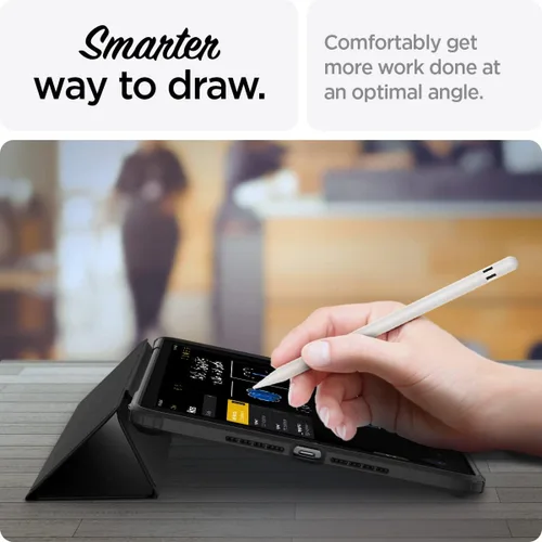 Miniatura 7 de Spigen Funda para iPad 10.2, iPad de 9ª/8ª/7ª generación (2021/2020/2019), Ultra Hybrid Pro con parte trasera transparente y soporte para lápices