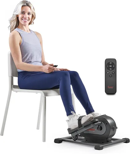 Miniatura 11 de Sunny Health & Fitness Under Desk Pedal Elliptical Machine, Adjustable Resistance Leg Exerciser Office Home Workout While Sitting for Seniors Blanco