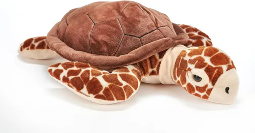 Miniatura 8 de The Petting Zoo Loggerhead - Peluche de tortuga marina, regalos para niños, animales salvajes del océano Onez, juguete de peluche de tortuga marina