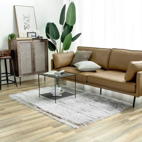Miniatura 143 de Ashler Home Deco - Tapete de pelo sintético de oveja, mullido, suave, de 2 x 3 pies, lavable a máquina, dormitorio, habitación de los niños, sala