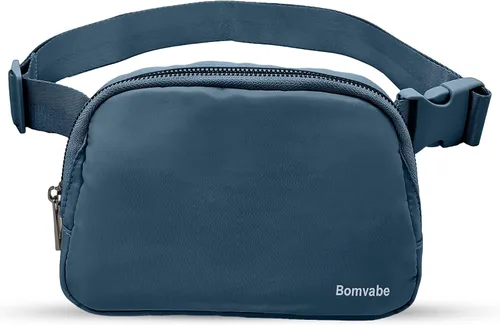 Miniatura 41 de Cangurera cruzada para mujer, mini bolsa para cinturón de 1 litro con correa ajustable de 32 a 51 pulgadas, bolsa de cintura pequeña para viajes