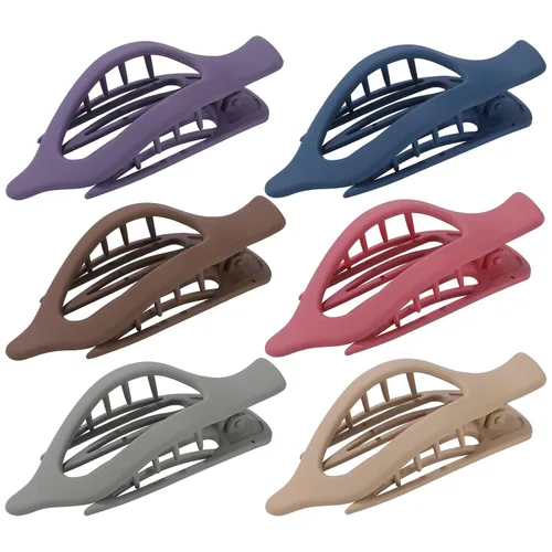 Miniatura 15 de Pinzas de pelo planas francesas para mujer, 6 pinzas planas para cabello fino y grueso, agarre fuerte, agarre antideslizante, pinzas para el cabello