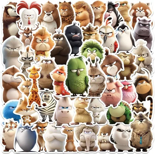 Miniatura 15 de Calcomanías lindas de animales para niños y adolescentes, calcomanías de animales del zoológico, calcomanías realistas de animales para estudiantes