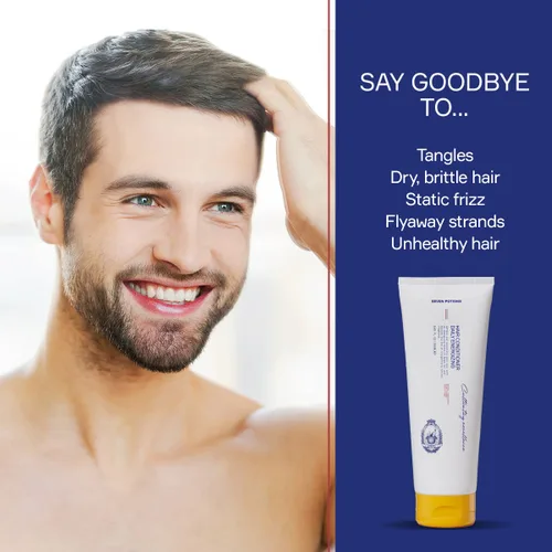 Miniatura 5 de SEVEN POTIONS Acondicionador de cabello para hombres – Restaura la humedad y la hidratación – Combate enredos y puntas abiertas – Suavizante natural