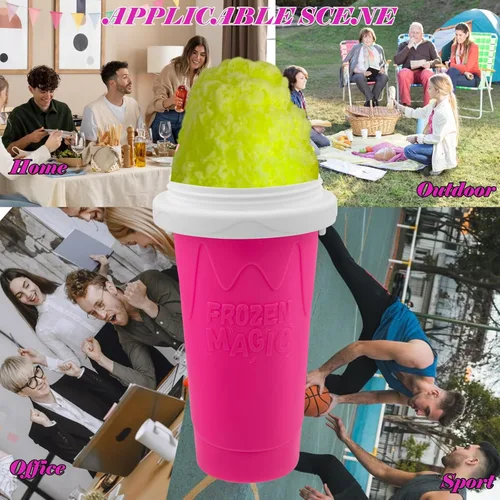 Miniatura 7 de Taza de Fabricante de Granizado, Tazas de Fabricante de Granizado DIY, Taza de Granizado Portátil para Jugos, Leche y Helado, Taza de Granizado