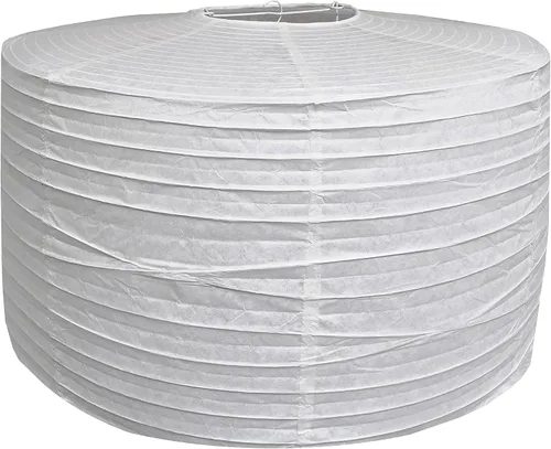 Miniatura 9 de Paquete de 2 linternas de papel ovaladas blancas de 16 pulgadas, linternas de papel chino japonés para decoración del hogar, boda, decoración