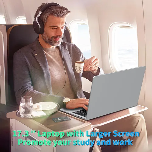 Miniatura 8 de Laptop FHD IPS de 17.3 pulgadas para negocios y estudiantes, dorado 6500Y hasta 3.4GHz, 16GB RAM 1TB SSD, Win 11 Pro, teclado retroiluminado