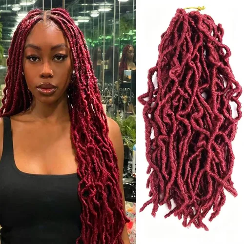 Miniatura 19 de Rastas cortas de ganchillo de pelo sintético de 14 pulgadas, 8 paquetes, nuevas rastas onduladas de ganchillo, trenzas de diosa suaves de ganchillo