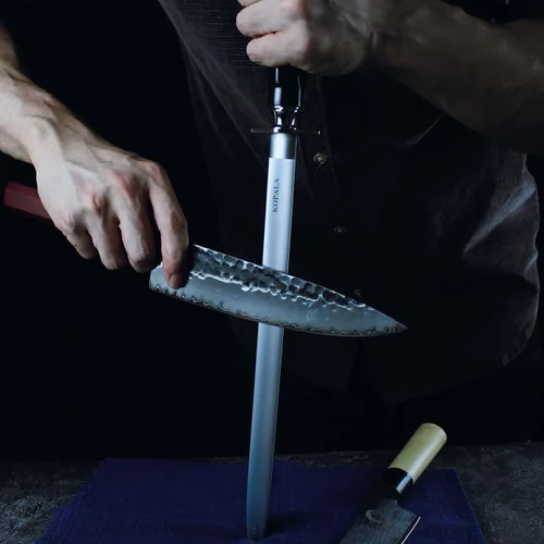Miniatura 3 de Afilar el plano de Rod de los sacapuntas de cuchillo de acero 12 pulgadas que afilan el acero para los cuchillos oscuro Plano 12 pulgadas oscuro