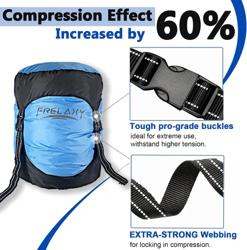 Miniatura 2 de Frelaxy - Bolsa de compresión con 40% más de almacenamiento, Saco de compresión de 11L/18L/30L/45L/52L, resistente al agua y ultra ligero para saco