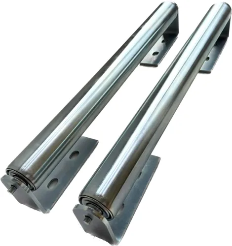 Rodillo largo con juego de soporte, 16 pulgadas de largo, 1.5 pulgadas de diámetro, acero galvanizado, soporte versátil para soportes de rodillos,