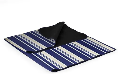 Miniatura 3 de PICNIC TIME Manta de picnic al aire libre, manta plegable de 59 x 51 pulgadas para playa y campamento con forro polar suave, parte inferior Azul
