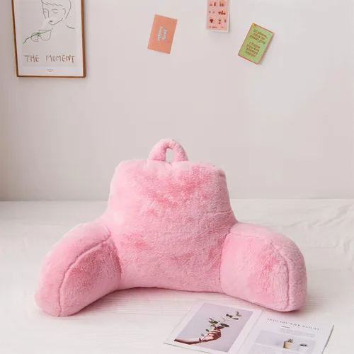 Miniatura 21 de Aimuan Almohada de lectura para descansar en la cama, almohada grande para adultos con respaldo y brazos para sentarse en la cama, cojín inclinado