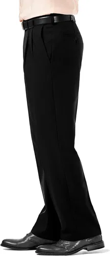 Miniatura 3 de Haggar Cool 18 Pro para hombres - Pantalón de ajuste clásico, con plisado frontal y cintura expandible oculta, tallas regulares y grandes y altas