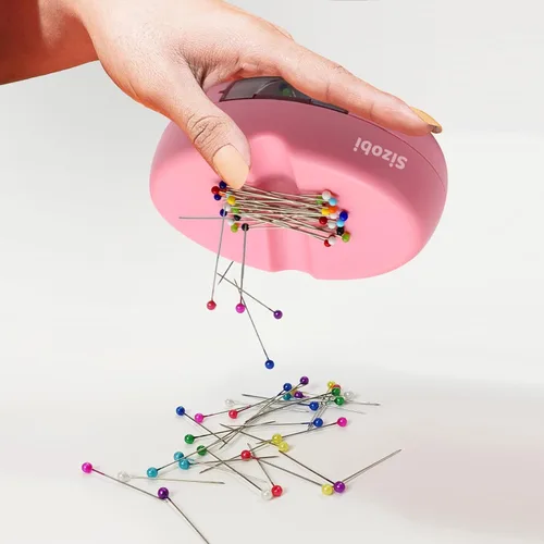 Miniatura 3 de Sizobi Soporte magnético para pasadores con 100 pines rectos de cabeza de bola, organizador magnético de aguja, soporte de pasador de bobby, soporte