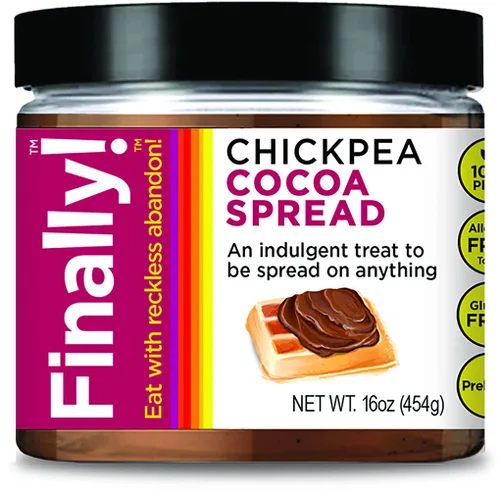 Miniatura 9 de Finalmente! Untable de Cacao Sin Nueces - Mantequilla de Garbanzo Chocolate, Menos Azúcar Que Las Principales Marcas - Libre de Los 9 Principales