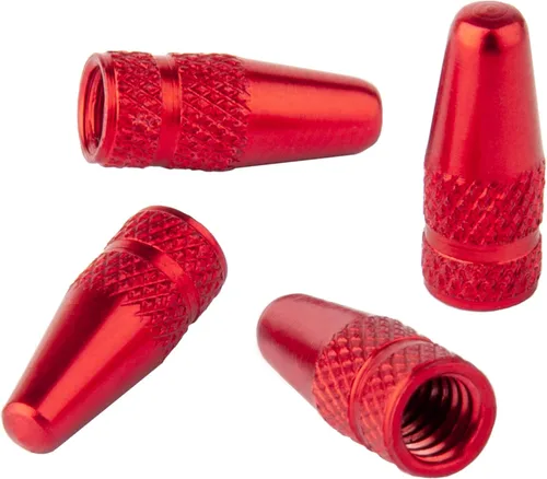 Presta - Tapones de válvula de aluminio anodizado, uso en válvulas Presta/Francesas, diseños: bala, cohete, hamburguesa, cohete de bolsillo (paquete