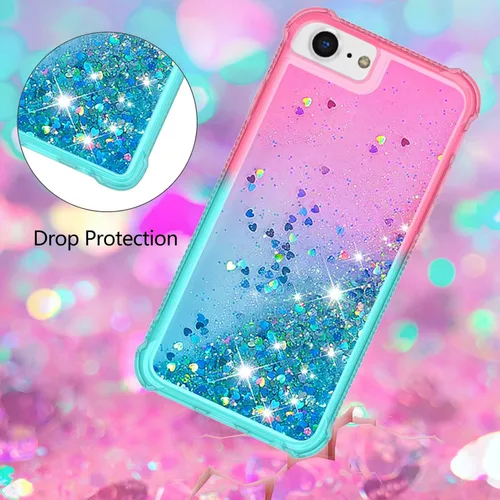 Miniatura 3 de Funda para iPod Touch de 7ª generación, iPod Touch 6ª/5ª generación para niñas, mujeres, niños, bonita purpurina líquida suave TPU transparente a