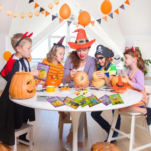 Miniatura 8 de The Dreidel Company Libros para colorear de Halloween (paquete de 12) recuerdos de fiesta para niños, relleno de bolsas de golosinas de Halloween