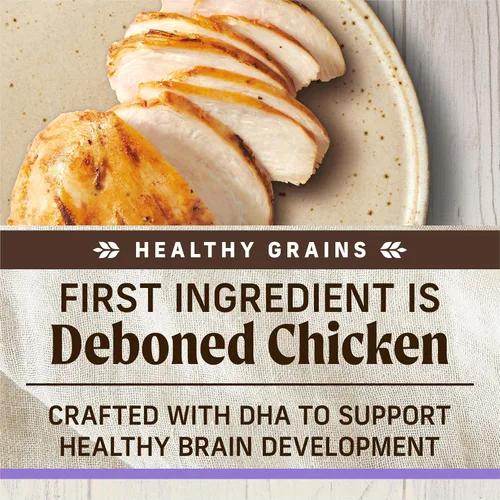 Miniatura 7 de Merrick Healthy Grains - Croquetas crudas liofilizadas, alimento natural para cachorros con alto contenido de proteínas, pollo y arroz integral