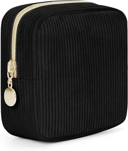 Miniatura 8 de Wandering Nature Pequeña bolsa de maquillaje para bolso, bolsa de cosméticos con cremallera para mujer, bolsa de viaje de cuero vegano ecológico
