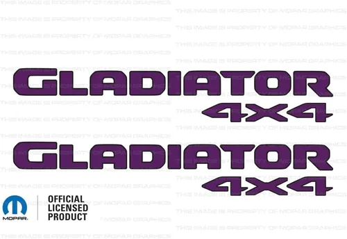Miniatura 5 de Gladiator - Calcomanías gráficas para cabecera de 4 x 4 para Jeep Wrangler/Gladiator JL/JT (2019-2024) 392 bronce con contorno negro F392BO