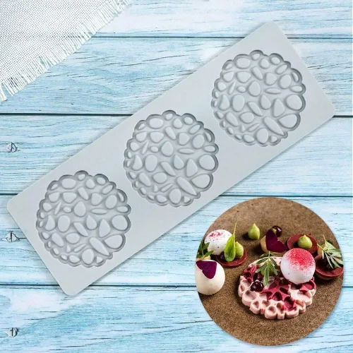 Miniatura 6 de Moldes de silicona 3D de hojas huecas para chocolate, molde de panal de abeja, caramelo, patrón de flores, molde para fondant, decoración de tartas