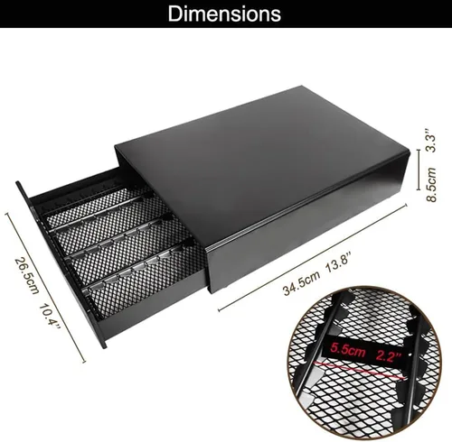Miniatura 3 de Miuly Cajón de soporte K-Cup, cajón de cápsulas de café para Vertuoline Nespresso Vertuo, Dolce Gusto, K-Cup, soporte para paquete de cápsulas de 24