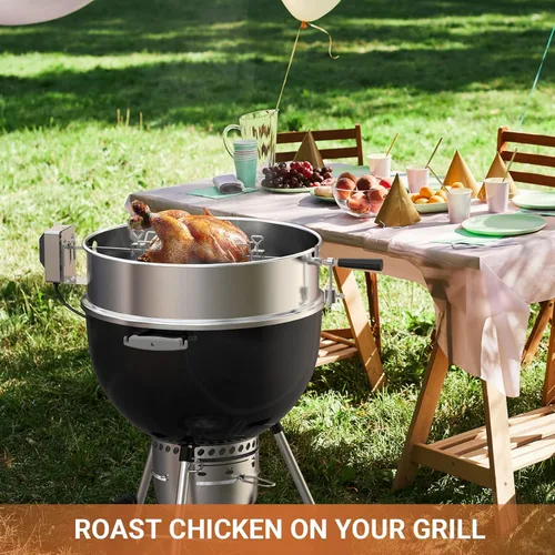 Miniatura 5 de onlyfire Kit de anillo de asador de acero inoxidable para parrilla de carbón Weber de 22 pulgadas y otras parrillas similares