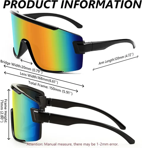 Miniatura 7 de FEISEDY Gafas de ciclismo para hombres y mujeres, gafas de sol deportivas de los años 80, gafas de esquí, conducción, pesca, ciclismo, protección