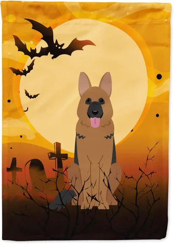 Miniatura 103 de Caroline's Treasures BB4307GF - Bandera de Halloween Airedale para jardín, bandera decorativa para patio exterior, obras de arte de patio, macizos