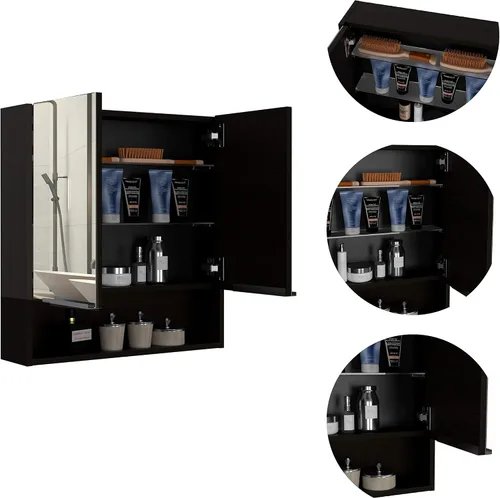 Miniatura 6 de FM FURNITURE Ozark - Botiquín con espejo de 24 pulgadas con estante y almacenamiento cerrado para baño